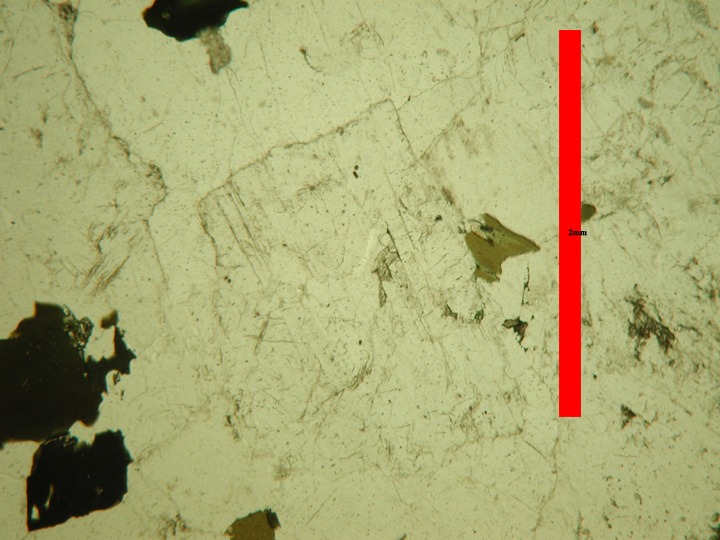 Orthoclase 90 degrees cleavage