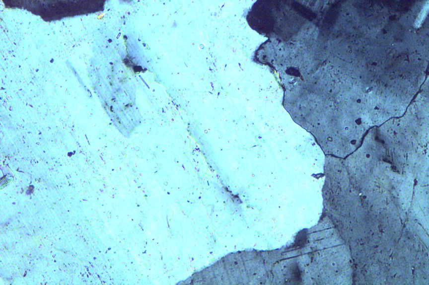 Orthoclase under crossed polars