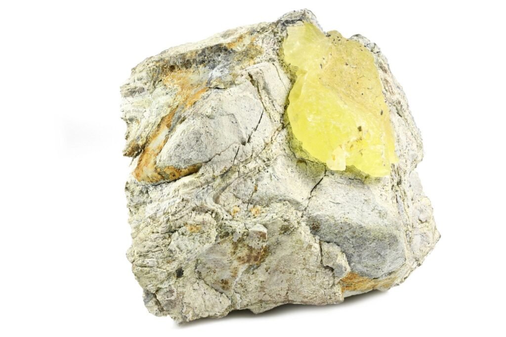 Yellow botryoidal brucite from Pakistan.