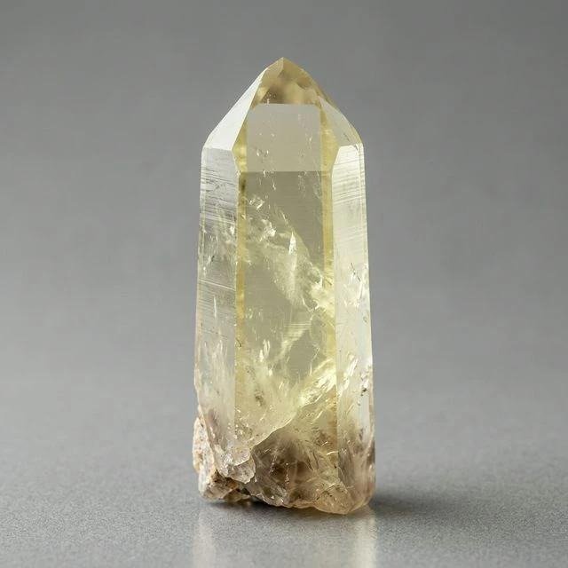 Cristal de quartz citrine naturel avec une coloration jaune doré